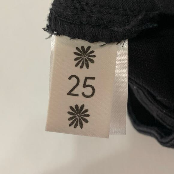 Show Me Your Mumu 25 Berkeley Button Up Bells Pitch Black Flare Raw Hem - Picture 10 of 12